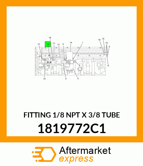 FITTING 1/8" NPT X 3/8" TUBE 1819772C1