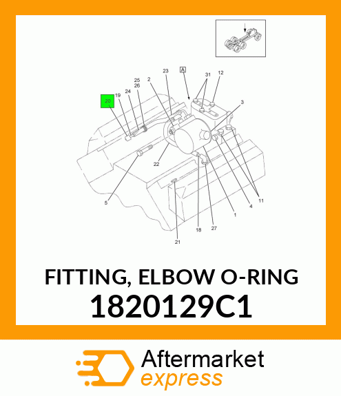 FITTING, ELBOW O-RING 1820129C1