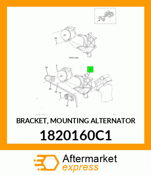 BRACKET, MOUNTING ALTERNATOR 1820160C1