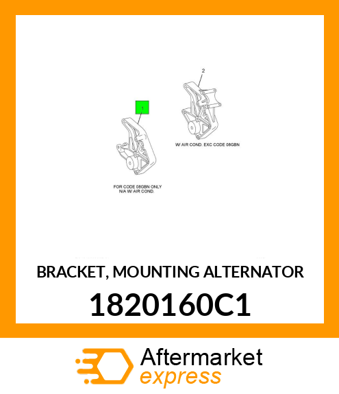 BRACKET, MOUNTING ALTERNATOR 1820160C1