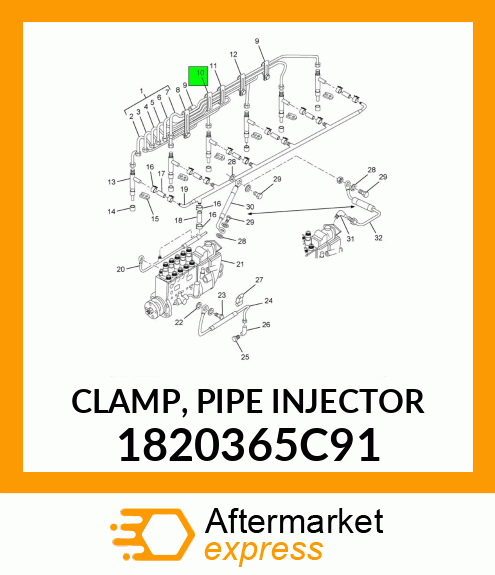 CLAMP, PIPE INJECTOR 1820365C91