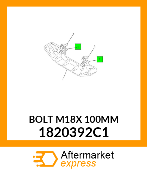 BOLT M18X 100MM 1820392C1
