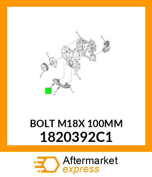BOLT M18X 100MM 1820392C1
