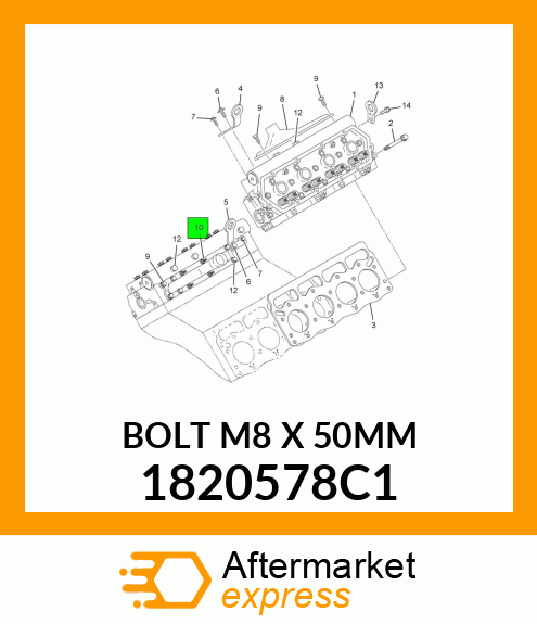 BOLT M8 X 50MM 1820578C1