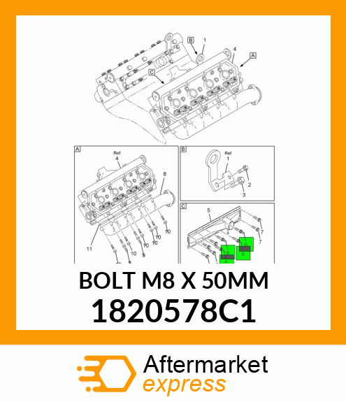 BOLT M8 X 50MM 1820578C1
