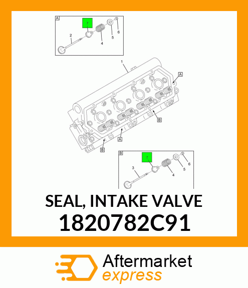 Valve Seal New Aftermarket 1820782C91