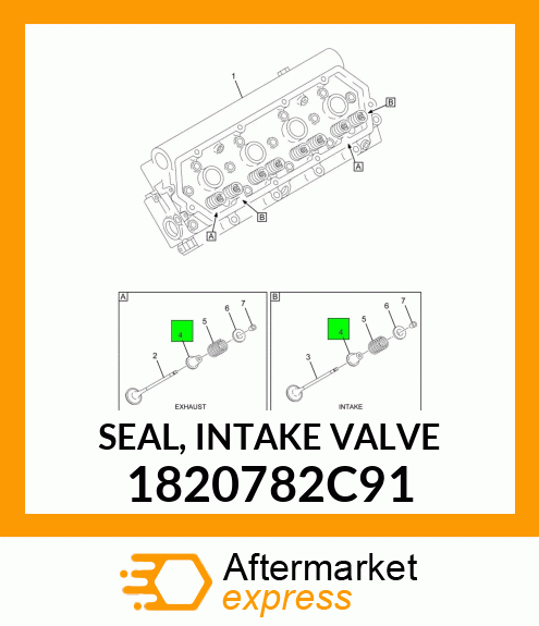 Valve Seal New Aftermarket 1820782C91
