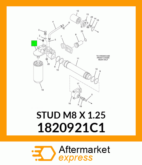 STUD M8 X 1.25 1820921C1
