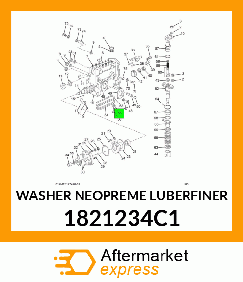 WASHER NEOPREME LUBERFINER 1821234C1