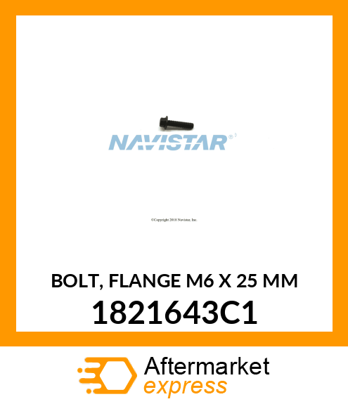 BOLT, FLANGE M6 X 25 MM 1821643C1