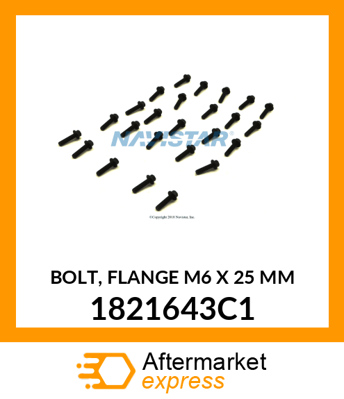 BOLT, FLANGE M6 X 25 MM 1821643C1