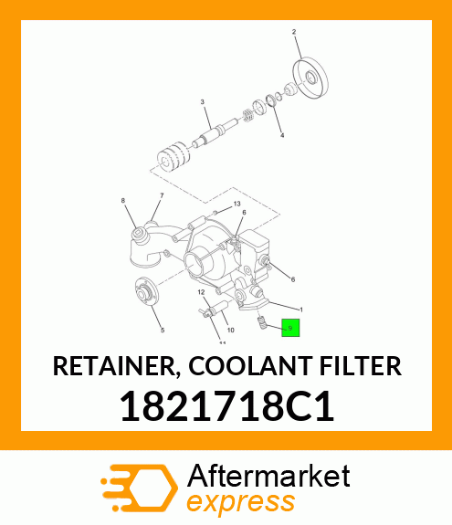 RETAINER, COOLANT FILTER 1821718C1