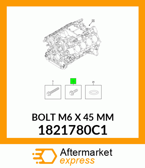 BOLT M6 X 45 MM 1821780C1