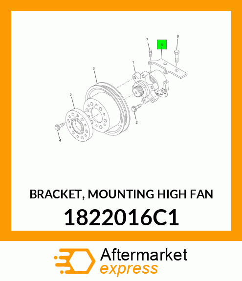 BRACKET, MOUNTING HIGH FAN 1822016C1
