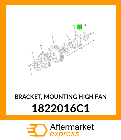 BRACKET, MOUNTING HIGH FAN 1822016C1