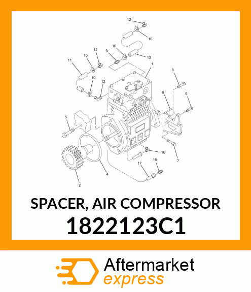 SPACER, AIR COMPRESSOR 1822123C1