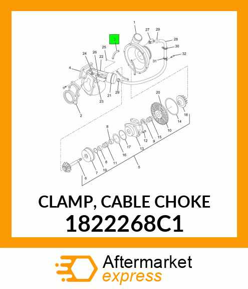 CLAMP, CABLE CHOKE 1822268C1