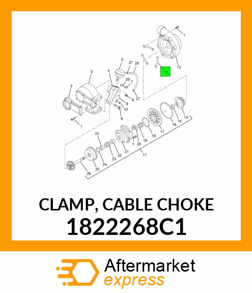 CLAMP, CABLE CHOKE 1822268C1