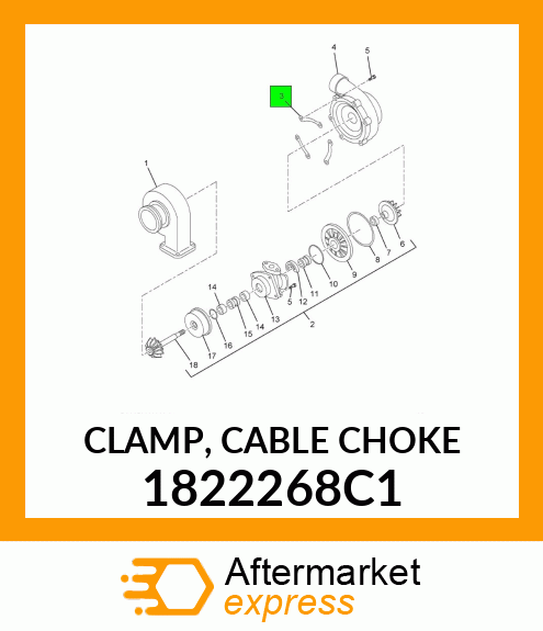 CLAMP, CABLE CHOKE 1822268C1