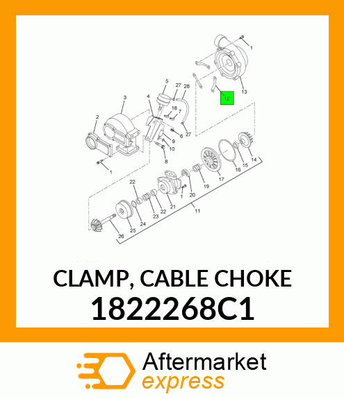 CLAMP, CABLE CHOKE 1822268C1