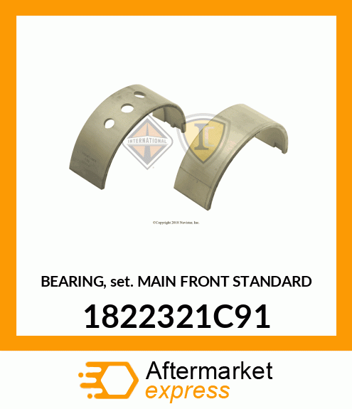 BEARING, SET MAIN FRONT STANDARD 1822321C91