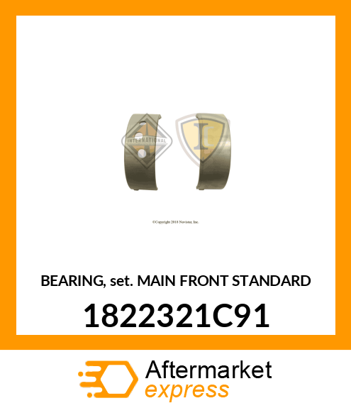 BEARING, SET MAIN FRONT STANDARD 1822321C91