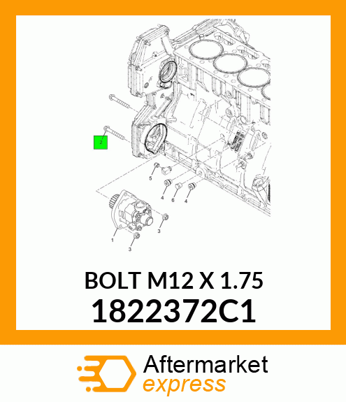 BOLT M12 X 1.75 1822372C1