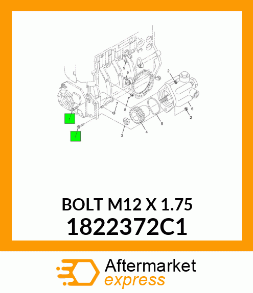 BOLT M12 X 1.75 1822372C1