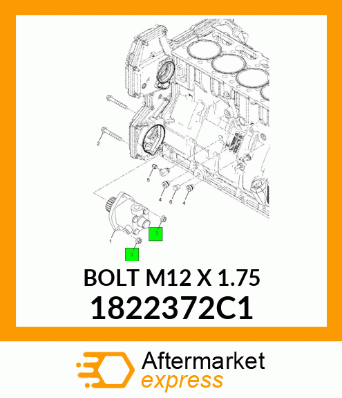 BOLT M12 X 1.75 1822372C1