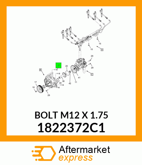 BOLT M12 X 1.75 1822372C1