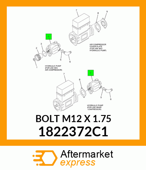 BOLT M12 X 1.75 1822372C1