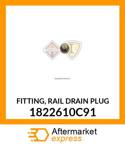 FITTING, RAIL DRAIN PLUG 1822610C91