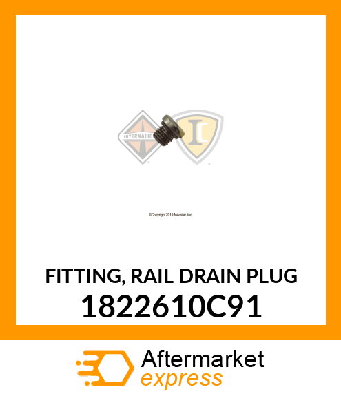 FITTING, RAIL DRAIN PLUG 1822610C91