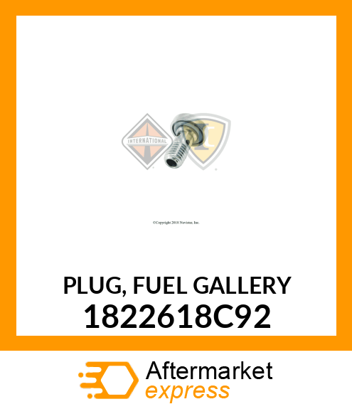 PLUG, FUEL GALLERY 1822618C92