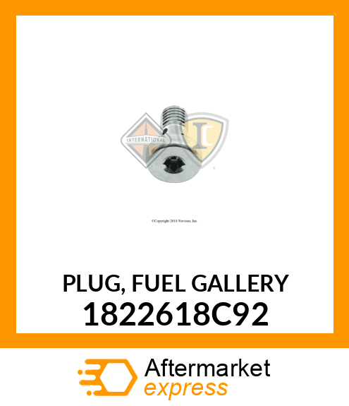 PLUG, FUEL GALLERY 1822618C92