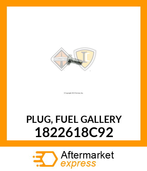 PLUG, FUEL GALLERY 1822618C92