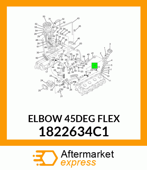 ELBOW 45DEG FLEX 1822634C1