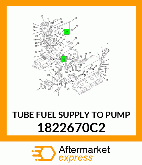 TUBE FUEL SUPPLY TO PUMP 1822670C2
