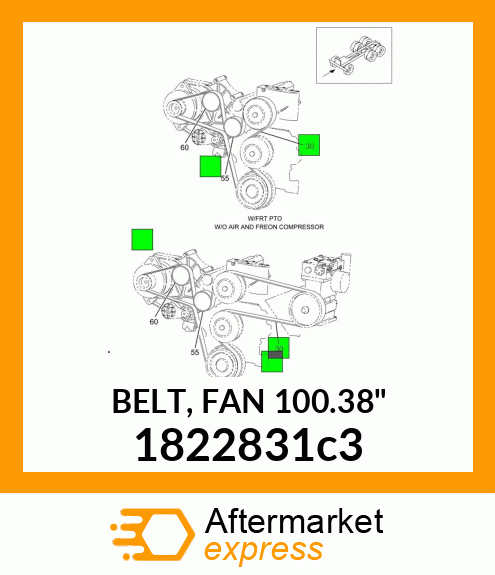 BELT, FAN 100.38" 1822831c3