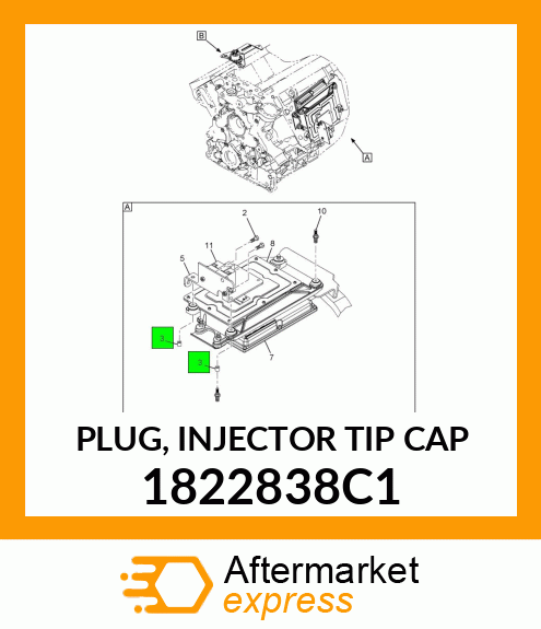 PLUG, INJECTOR TIP CAP 1822838C1