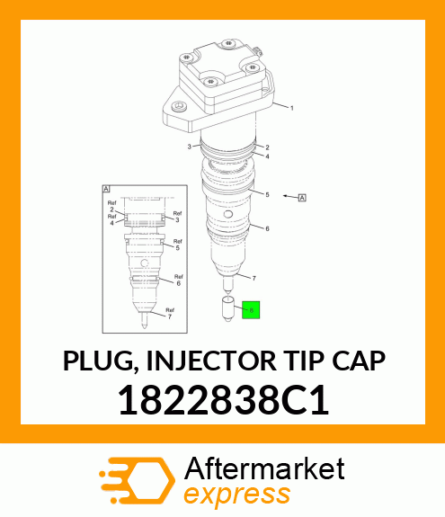 PLUG, INJECTOR TIP CAP 1822838C1