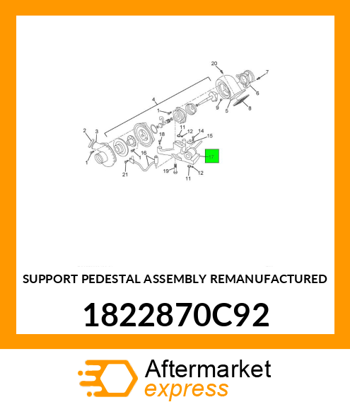 SUPPORT PEDESTAL ASSEMBLY REMANUFACTURED 1822870C92