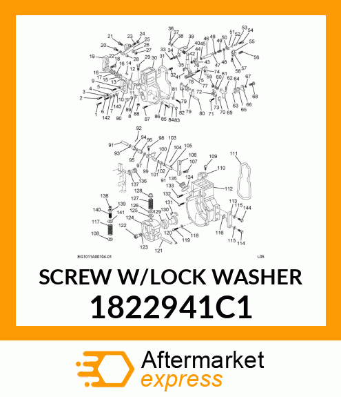 SCREW W/LOCK WASHER 1822941C1