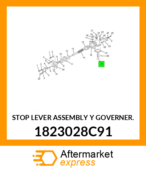 STOP LEVER ASSEMBLY Y GOVERNER. 1823028C91