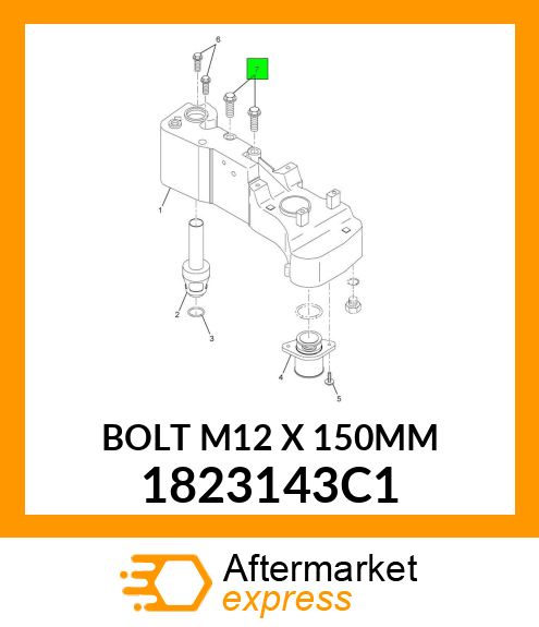 BOLT M12 X 150MM 1823143C1