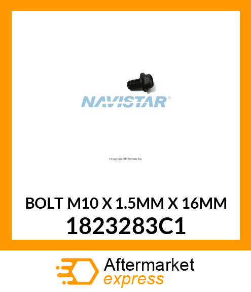 BOLT M10 X 1.5MM X 16MM 1823283C1