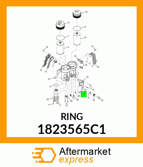 O-RING #202 .234" X .373" 1823565C1