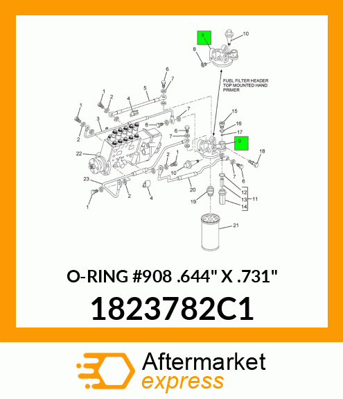 O-RING #908 .644" X .731" 1823782C1