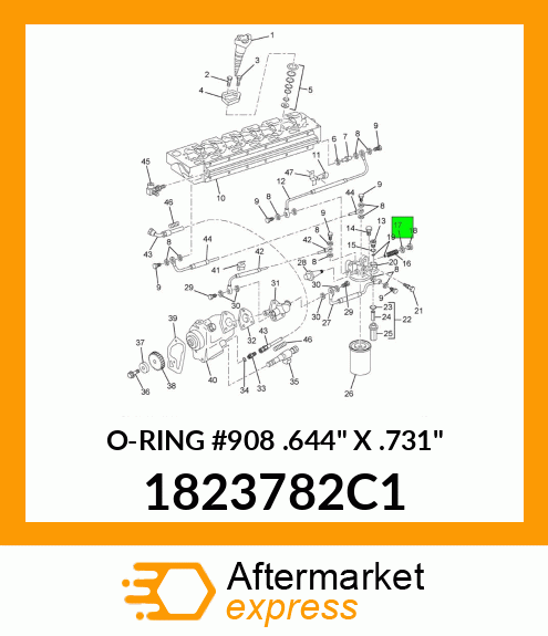 O-RING #908 .644" X .731" 1823782C1