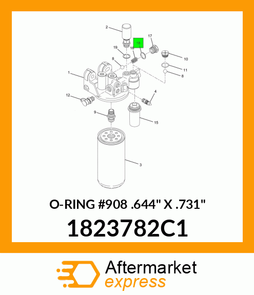 O-RING #908 .644" X .731" 1823782C1